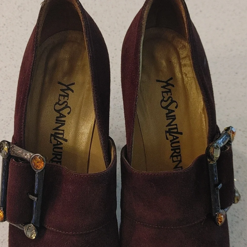 YSL Brown suede heels. Size 6.0 - Picture 2 of 10